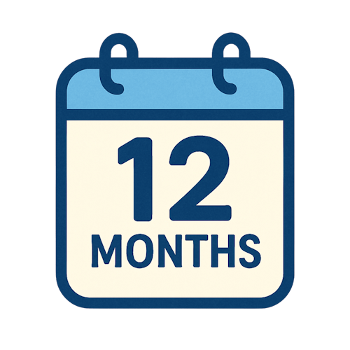 12ヶ月後から利用可能