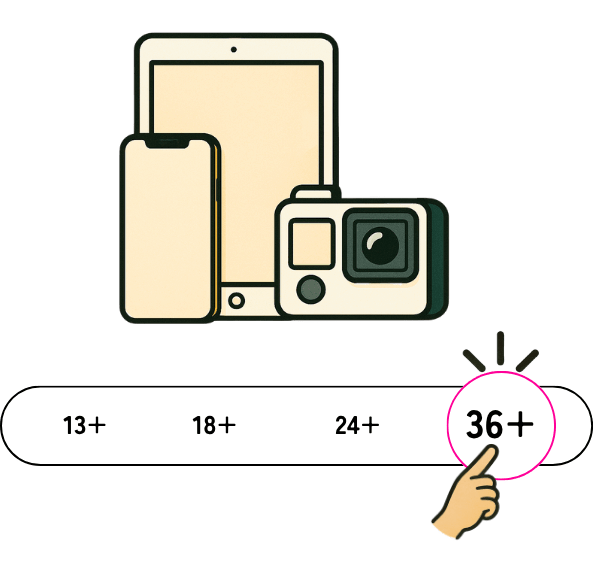 デバイスと期間を選択